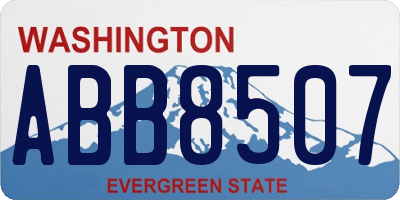 WA license plate ABB8507