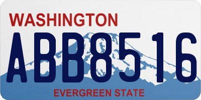 WA license plate ABB8516