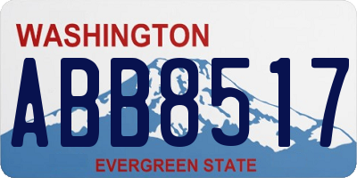 WA license plate ABB8517
