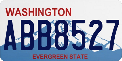 WA license plate ABB8527
