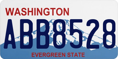WA license plate ABB8528