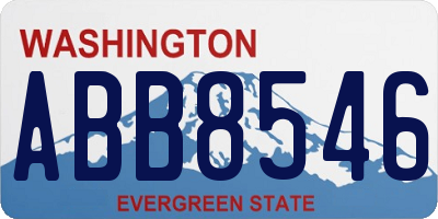 WA license plate ABB8546