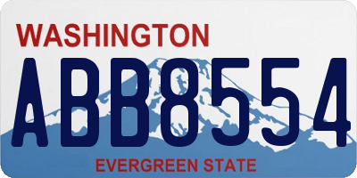 WA license plate ABB8554