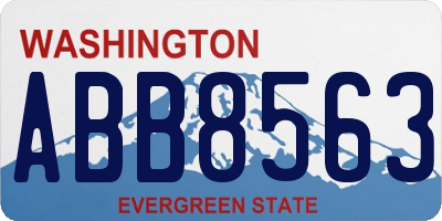 WA license plate ABB8563