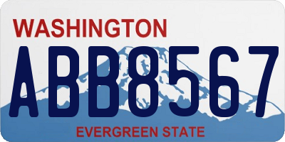 WA license plate ABB8567