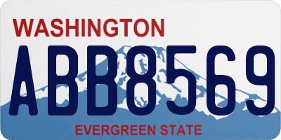 WA license plate ABB8569