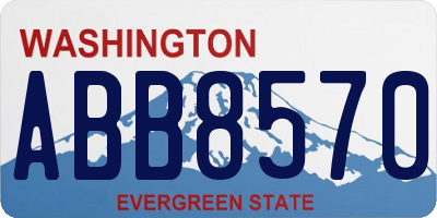 WA license plate ABB8570