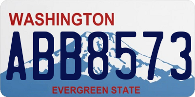 WA license plate ABB8573