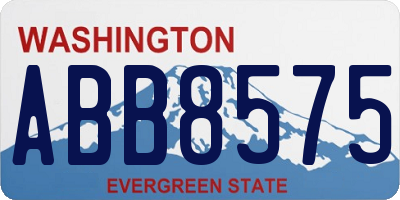 WA license plate ABB8575