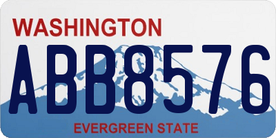 WA license plate ABB8576