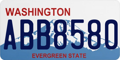 WA license plate ABB8580
