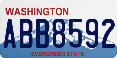 WA license plate ABB8592