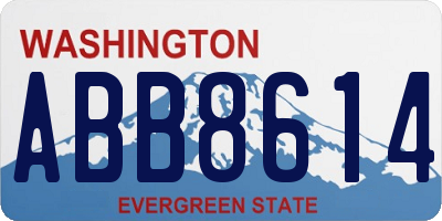 WA license plate ABB8614