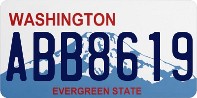 WA license plate ABB8619