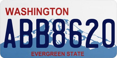 WA license plate ABB8620