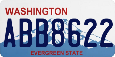 WA license plate ABB8622
