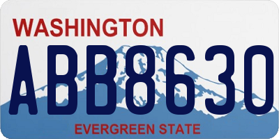 WA license plate ABB8630