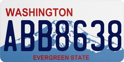 WA license plate ABB8638