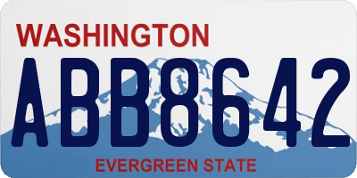 WA license plate ABB8642