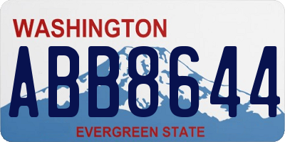 WA license plate ABB8644