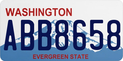 WA license plate ABB8658