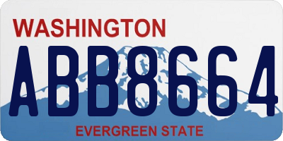 WA license plate ABB8664