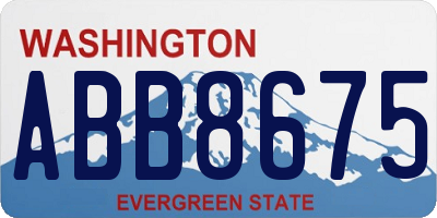 WA license plate ABB8675