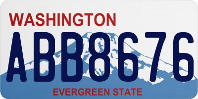 WA license plate ABB8676