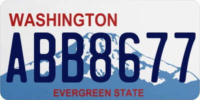 WA license plate ABB8677