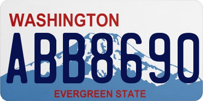 WA license plate ABB8690