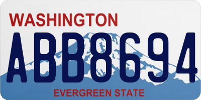 WA license plate ABB8694