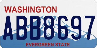 WA license plate ABB8697