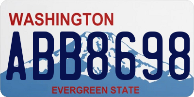 WA license plate ABB8698