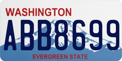 WA license plate ABB8699
