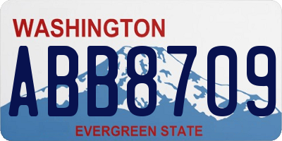 WA license plate ABB8709