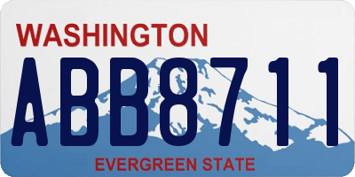 WA license plate ABB8711