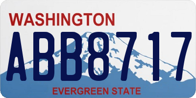 WA license plate ABB8717