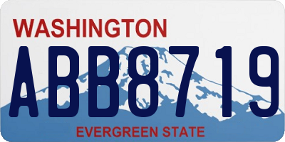 WA license plate ABB8719