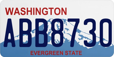 WA license plate ABB8730
