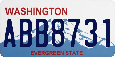 WA license plate ABB8731