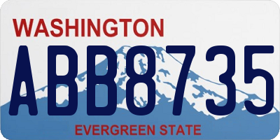 WA license plate ABB8735