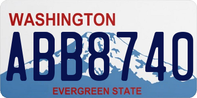 WA license plate ABB8740