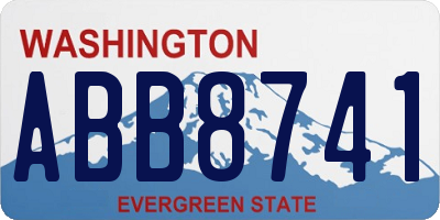 WA license plate ABB8741