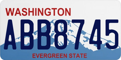 WA license plate ABB8745