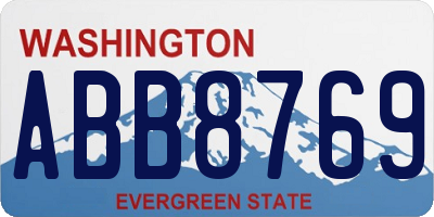 WA license plate ABB8769