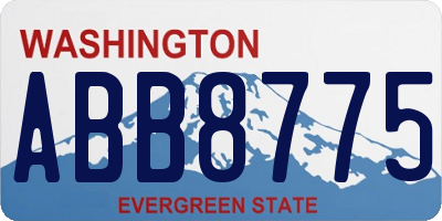 WA license plate ABB8775