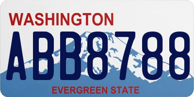 WA license plate ABB8788