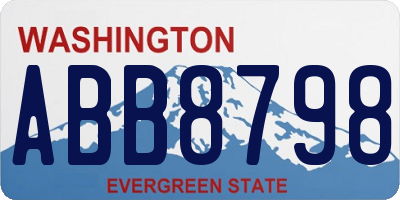 WA license plate ABB8798