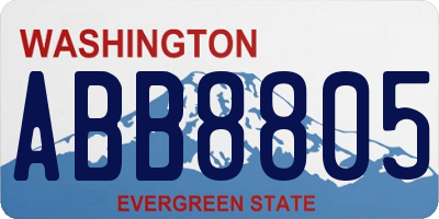WA license plate ABB8805