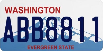 WA license plate ABB8811